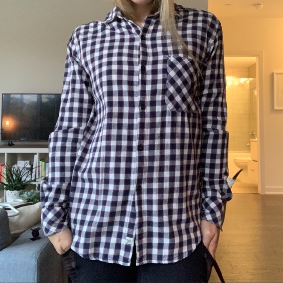 HP TNA Boyfriend Fit Flannel - Picture 1 of 13